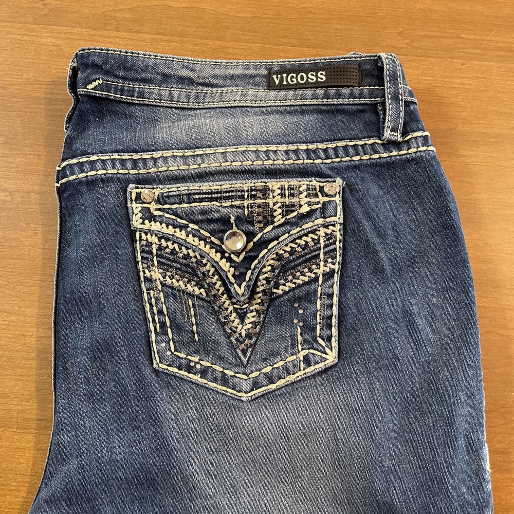 Vigoss Heritage Fit Jeans Women 20 X 30 Bling